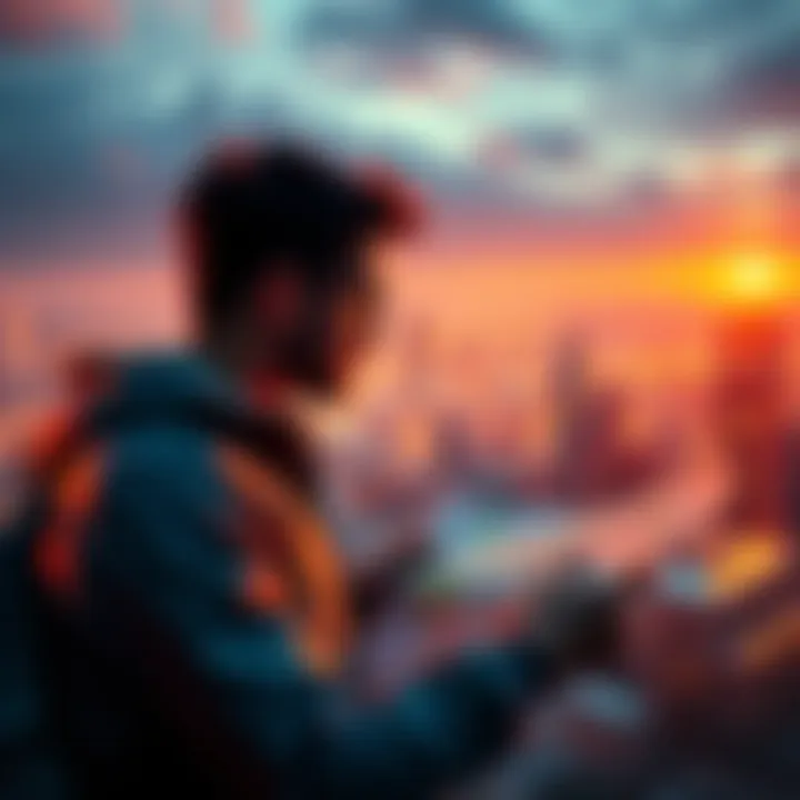 A person looking at a map and planning a new venture, representing beginners in business