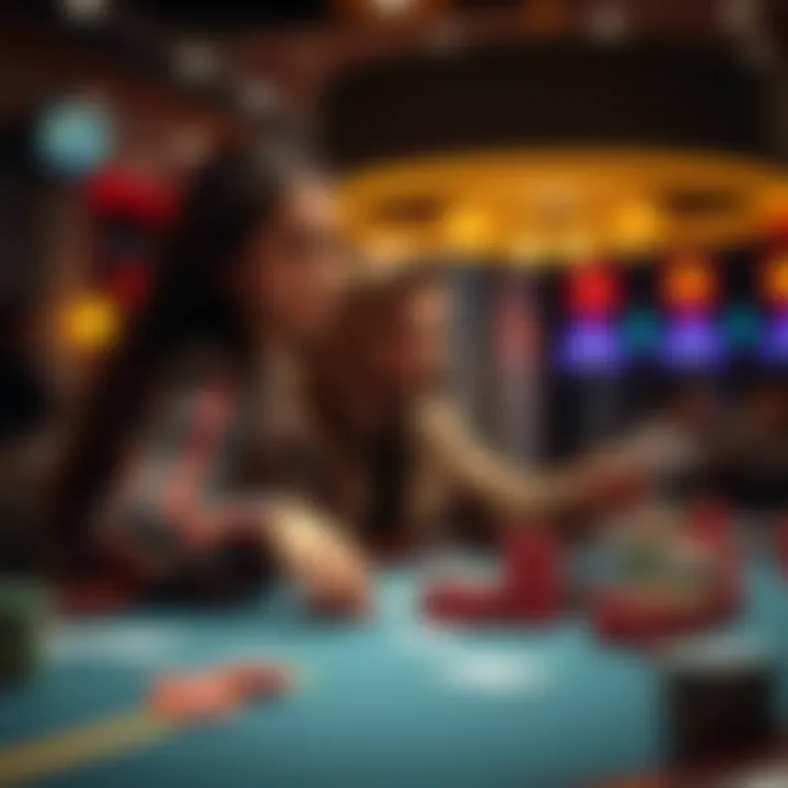 A novice poker player at a tournament table with chips and cards, showing focus and determination.