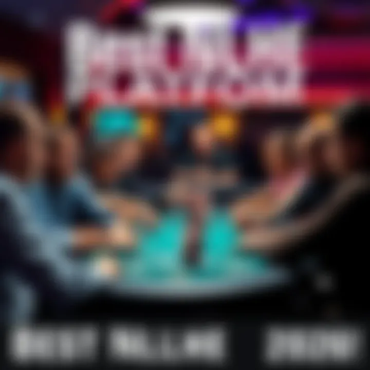 Best NLHE Platform A group of players engaging in a No Limit Hold'em game at a poker table, showcasing excitement and focus during the game