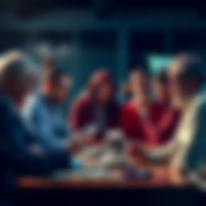 A group of frustrated bettors discussing legal action over Bet365's AFCON reversal payments with money on the table