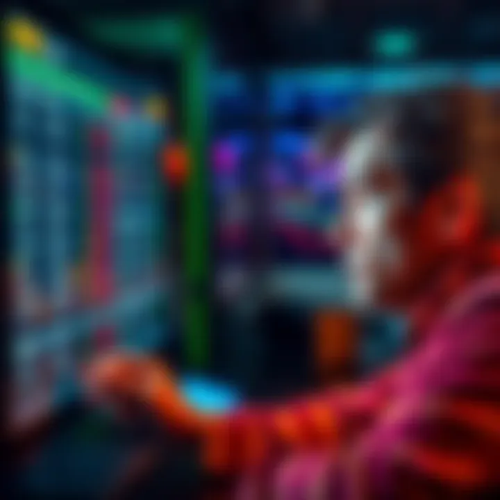 A person looking at sports betting odds on a computer screen with a concerned expression.