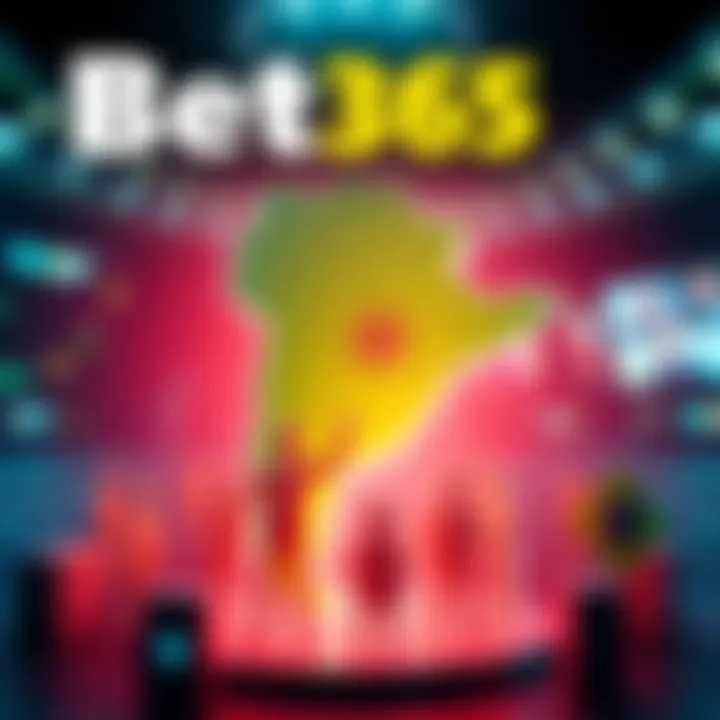 A graphic showing Bet365 logo with a map of Argentina and icons representing UK and Brazil users, highlighting accessibility issues.