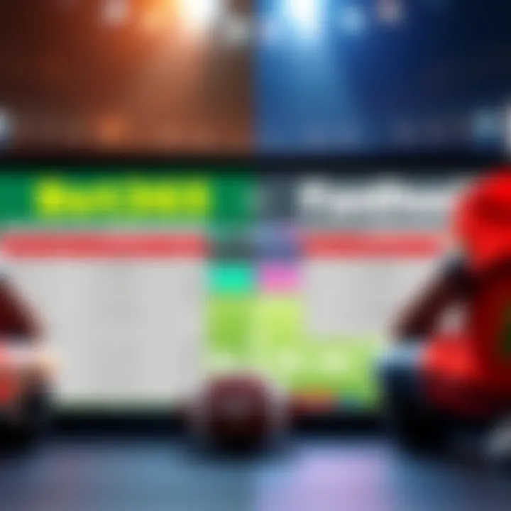 A side-by-side view of player odds on Bet365 and FanDuel, showcasing the differences in betting adjustments.