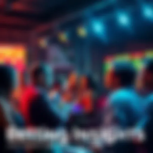 People Sharing Betting Tips A group of people discussing betting strategies and sharing tips in a lively setting.