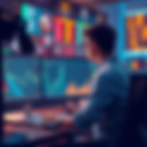 A person analyzing betting odds on a computer screen with charts and graphs.