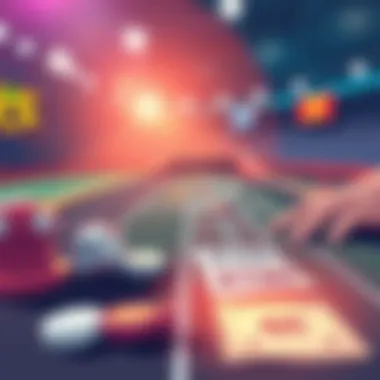 A visual representation of a person laying down a $10 bet on a betting board, with potential winnings highlighted at $190.