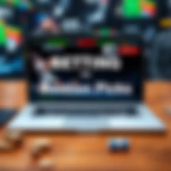 Betting Action Picks Top betting picks and predictions for today's events displayed on a laptop with sports graphics