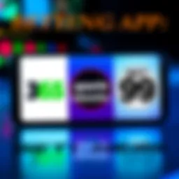 Three betting app logos: Bet 365, Sports Interaction, and Bet 99 displayed side by side on a smartphone screen