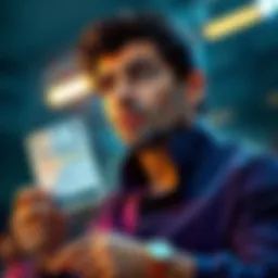 A person contemplating whether to cash out their sports bet, with a betting slip and cash in hand, showing a thoughtful expression.