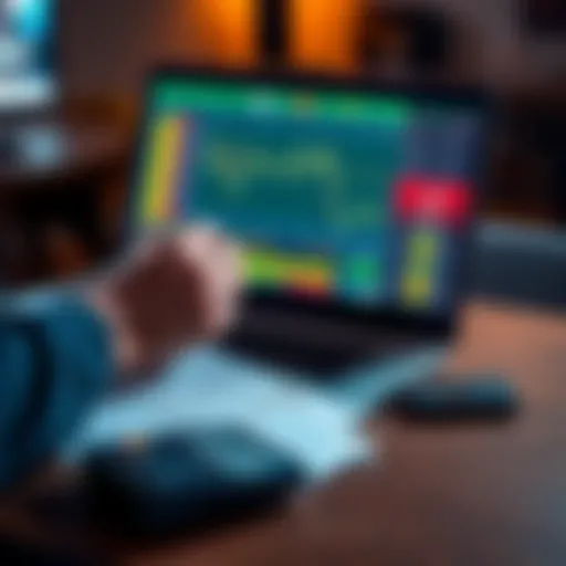 A person analyzing betting odds on a laptop with notes and a calculator nearby, illustrating professional betting
