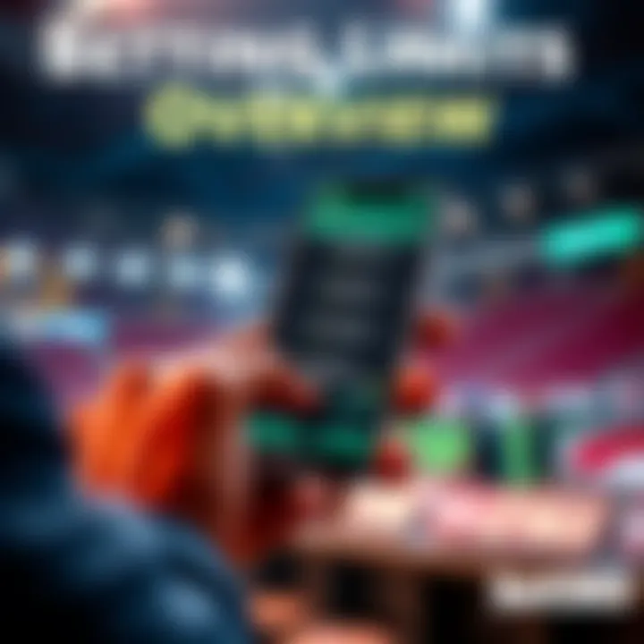 A person placing a bet on a mobile device with a betting app open, showcasing maximum stake limits on the screen.