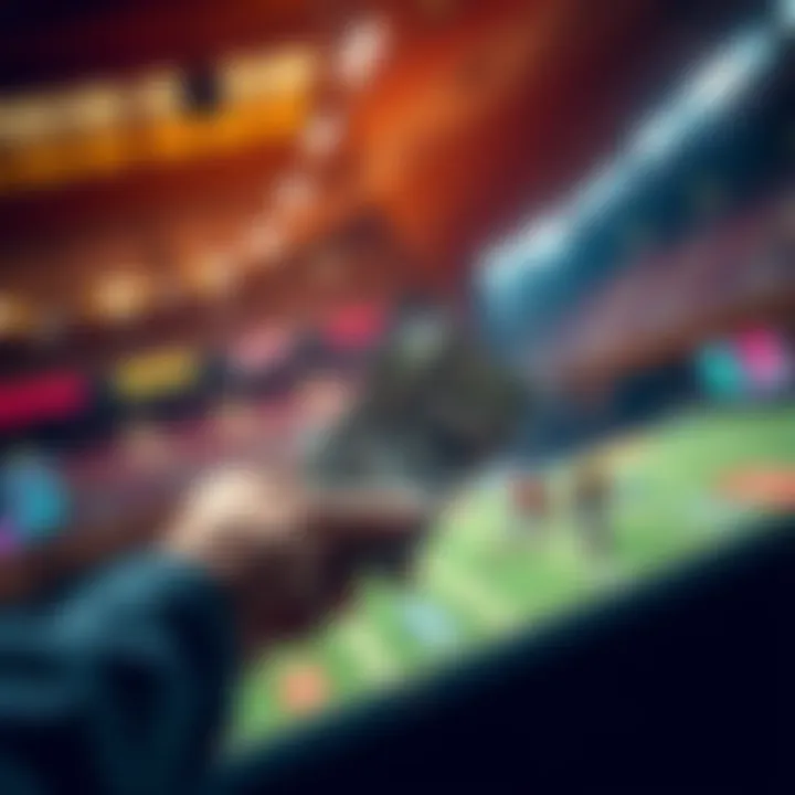 Person placing a low-risk bet on a sporting event with cash in hand