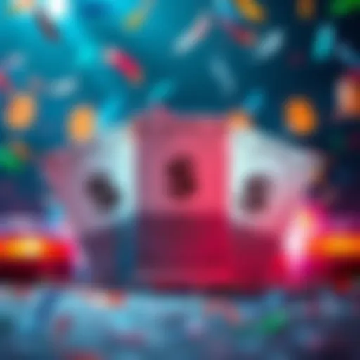 A graphic showing three betting slips, highlighting successful parlay bets with a dollar sign and confetti in the background.