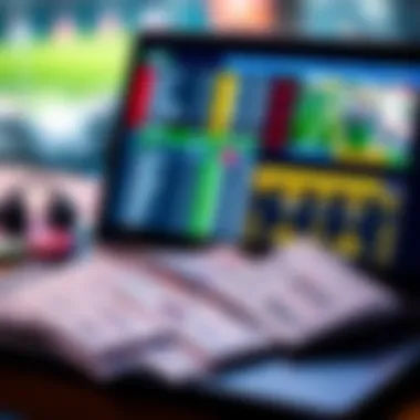 Betting Picks for Saturday A collection of betting slips and a laptop showing sports odds.
