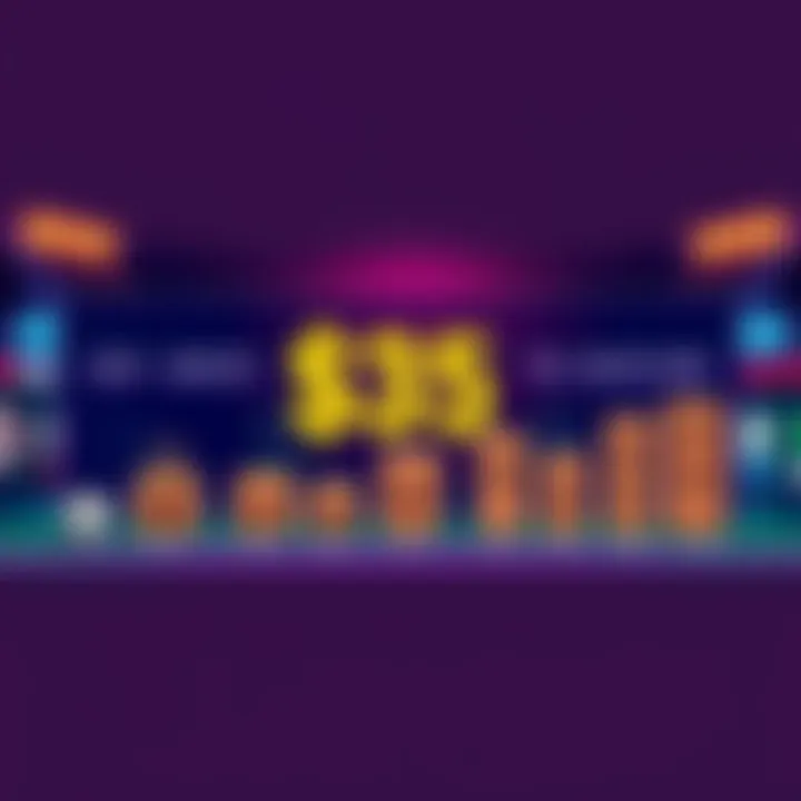 A graphic showing various betting amounts from $25 to $25,000, highlighting potential strategies and gains in the betting world.