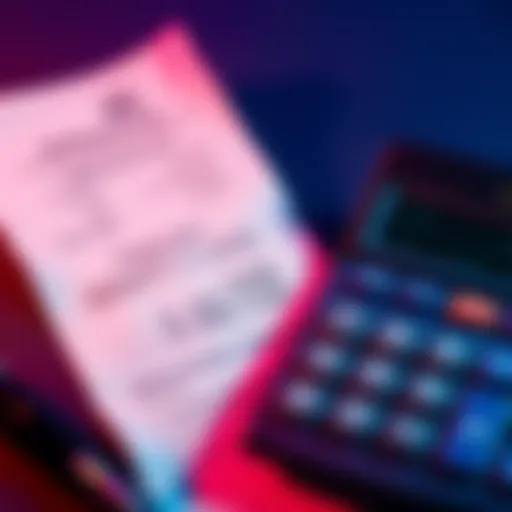 A betting slip showing unclear payout amounts next to a calculator, symbolizing confusion in betting payouts.