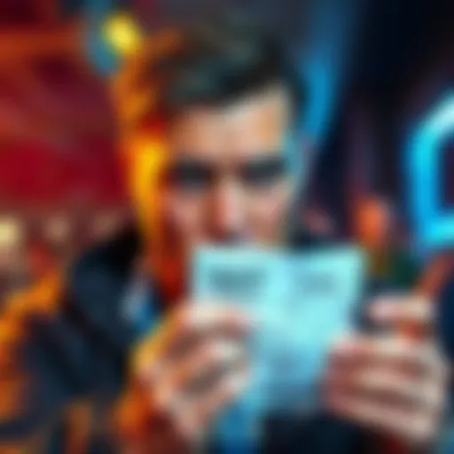 A person looking frustrated while holding a betting slip, showing a loss of $27. They appear hopeful despite the setback.