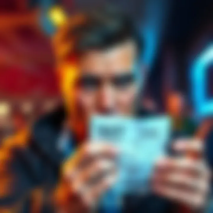 A person looking frustrated while holding a betting slip, showing a loss of $27. They appear hopeful despite the setback.