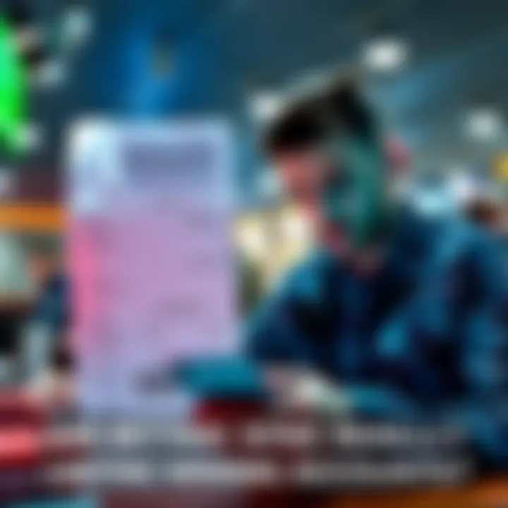 Betting slip with winning amount A betting slip showing a high winning amount next to a concerned bettor looking at their phone