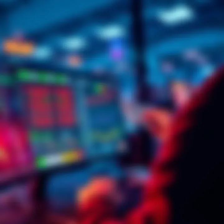 A person analyzing betting odds and strategies on a computer screen with cash in hand