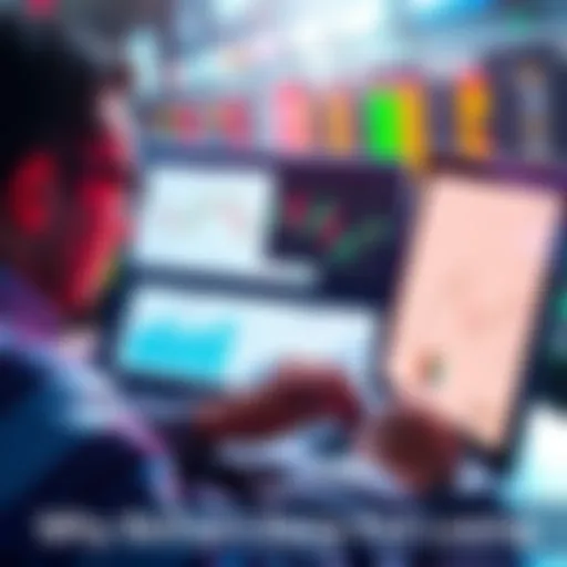 A person analyzing betting odds on a laptop with charts and graphs