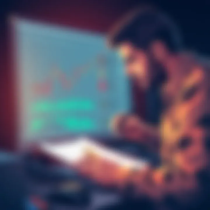 A person analyzing betting odds and statistics on a computer with a notepad and pencil.