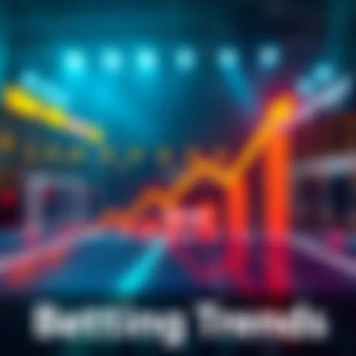 A graphic showing betting statistics with arrows indicating wins and losses, reflecting the current betting environment.