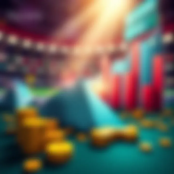 Betting trends illustration A visual representation of changing betting trends with charts and currency symbols