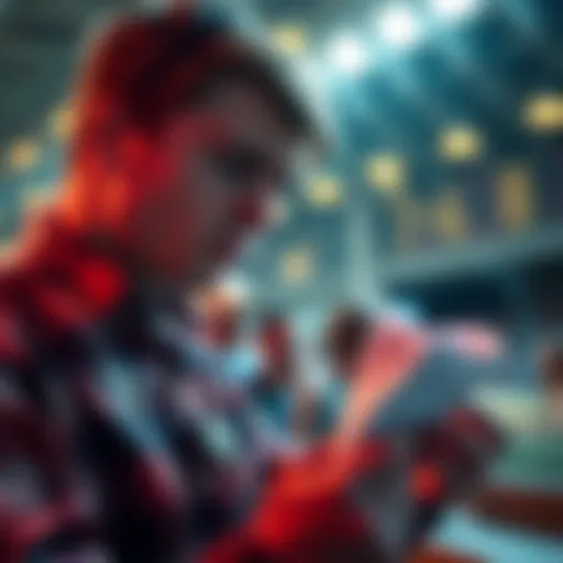 A bettor examining a losing betting slip while thinking about the Kentucky Derby