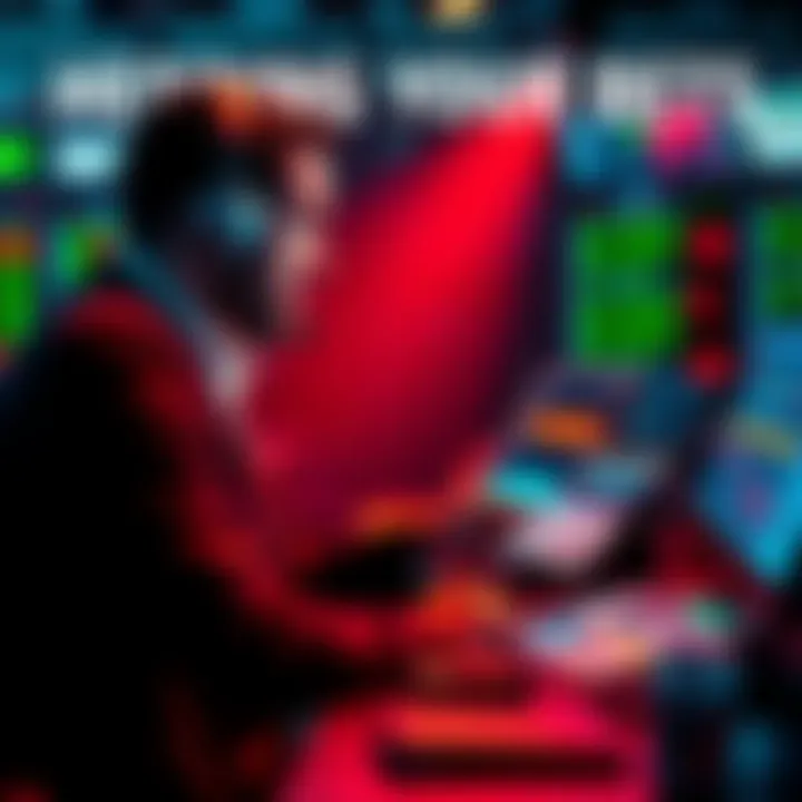 A bettor studying charts and data to manage risk in main event fights