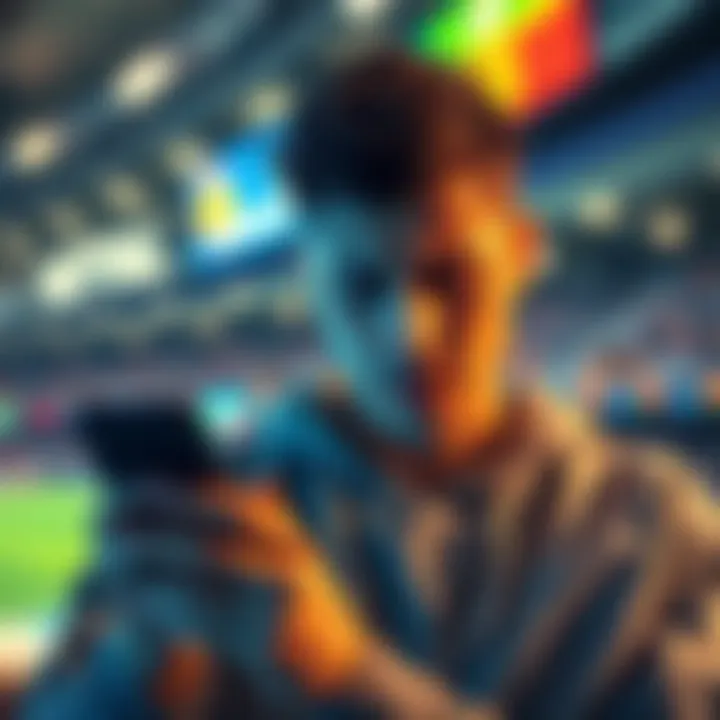 Person feeling frustrated while monitoring small betting results on a mobile device