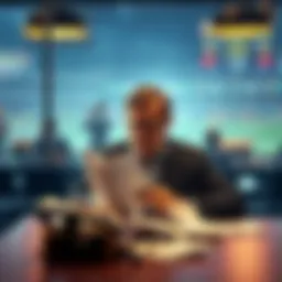 A bettor sitting at a table with betting slips, focused on placing multi-game parlay bets, showing excitement and nostalgia.