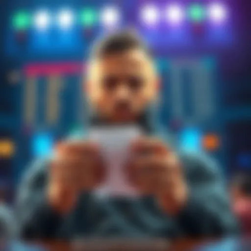 A frustrated bettor looks at his betting slip with disappointment, realizing he picked Joel Embiid's points instead of Ja Morant's.