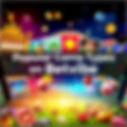 A colorful collage of different online game types, including slots, card games, and virtual sports, attracting players' attention on Betvibe.