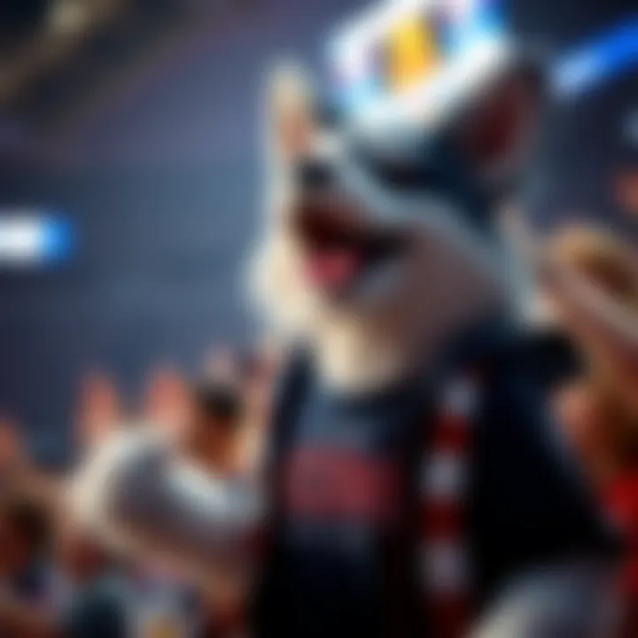 Betzy supports UConn for the championship Betzy shows excitement while wearing UConn gear, cheering for the team during the Men's College Championship.