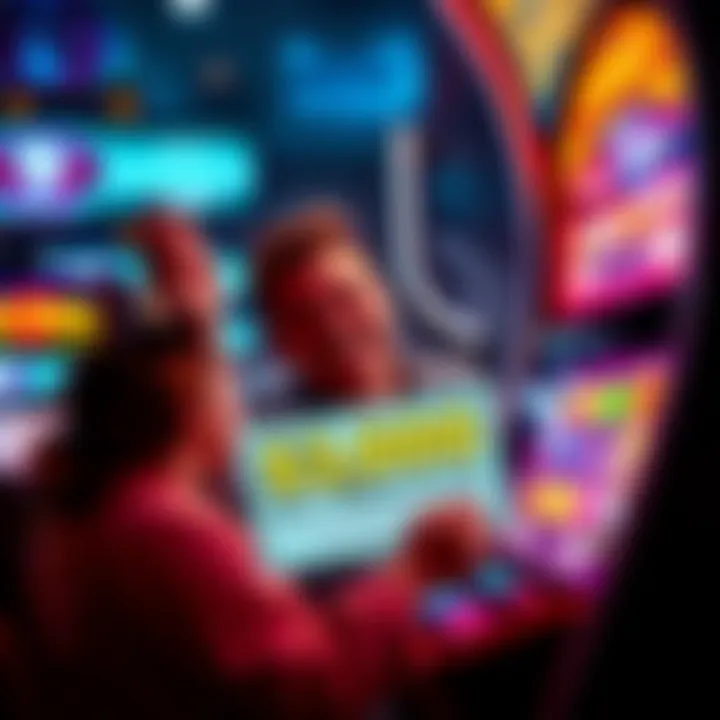 A player celebrating a big win at the Lightning Link slot machine, showing a cashout ticket of $3000 and a bright screen with winning symbols.
