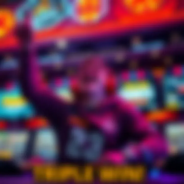 Big Wins in Gaming A player celebrating big wins in gaming with bright graphics showcasing Punk Penguin and True Grit Redemption 2 screens