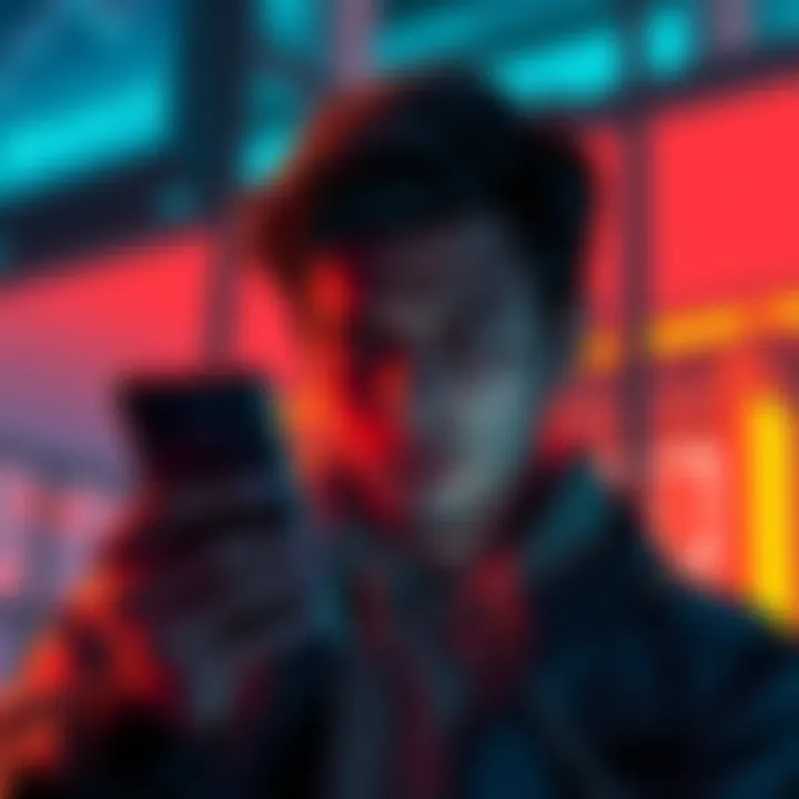 A person looks worried while checking their phone, showing a message about Binance account restrictions related to Stake transactions.
