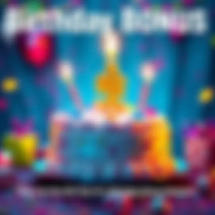 Graphic showing a birthday cake with a $20 symbol and festive decorations representing a birthday celebration for Plat 3 players.