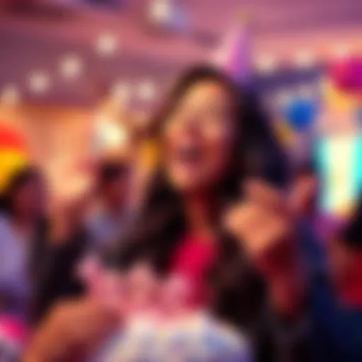 A person excitedly receives birthday bonuses and gifts while celebrating their special day.