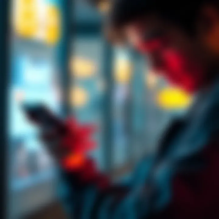 A person struggling to transfer funds on a smartphone using a Bitgit wallet app