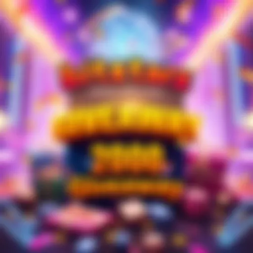A colorful graphic showcasing the Bitstarz giveaway of 200 exclusive sets, featuring festive elements like confetti and prizes.