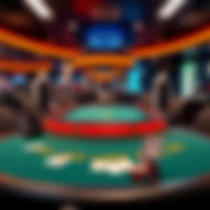 A blackjack table in a casino, with few players and empty chairs, symbolizing its declining popularity