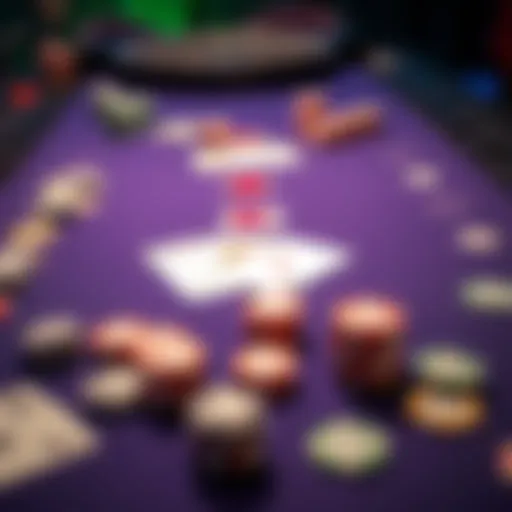 A blackjack table featuring cards and chips, highlighting the 21+3 side-bet in action.