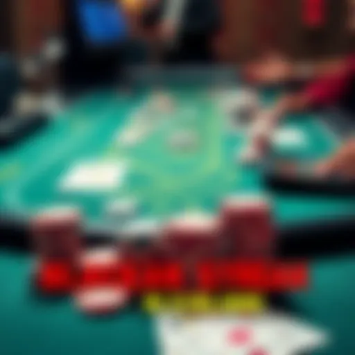 A blackjack table displaying chips and cards, showcasing a thrilling betting scene