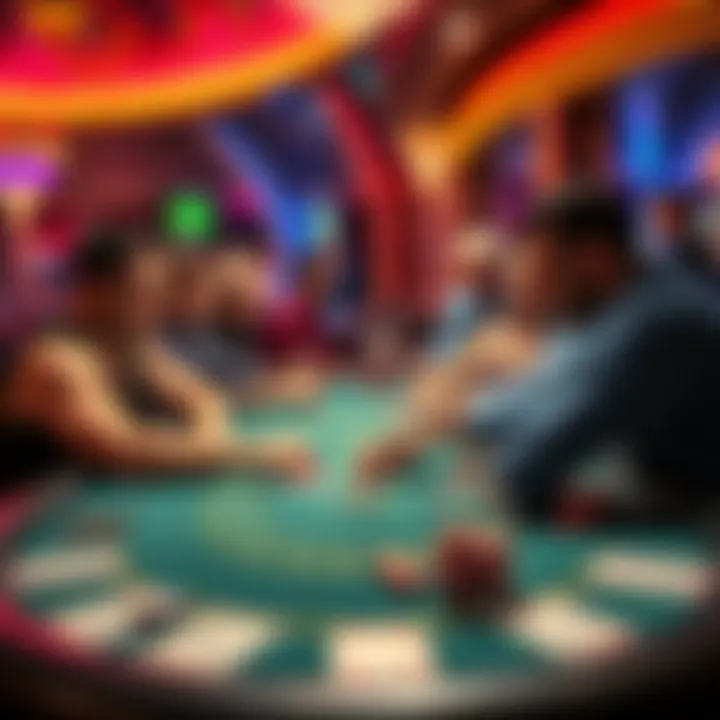 Gamblers at a $3-$50 3:2 blackjack table enjoying the game in Poker Palace Vegas.