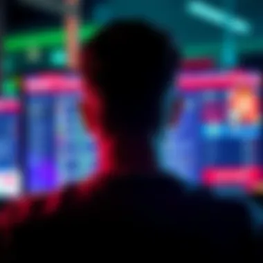 A person looking frustrated at a computer screen with a blocked poker account notification