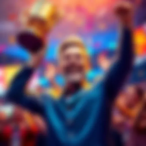 BobLottoBuilder smiles and raises a trophy in celebration of a successful winning streak on X.