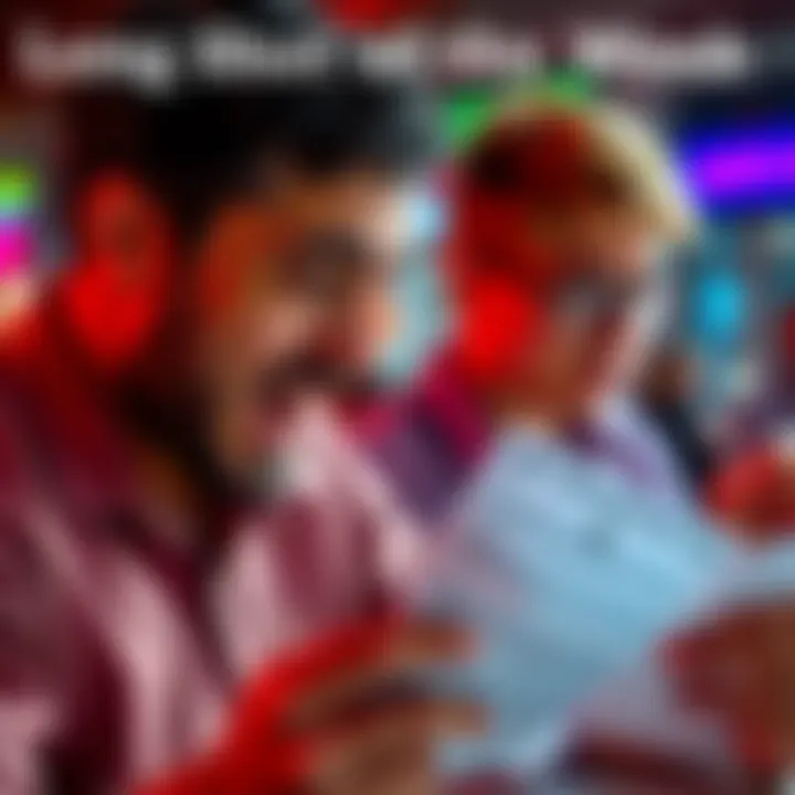 Bold Bet with Potential Rewards A person examining betting slips with excited expressions, showcasing potential winnings and anticipation over a bold long shot bet.