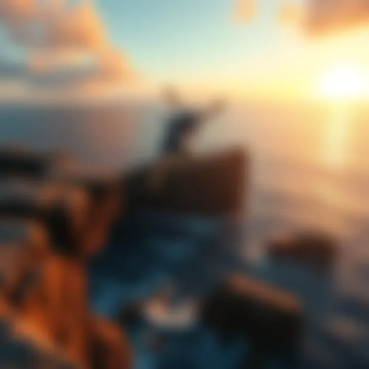 A person courageously jumping off a cliff into the ocean, symbolizing taking risks in life
